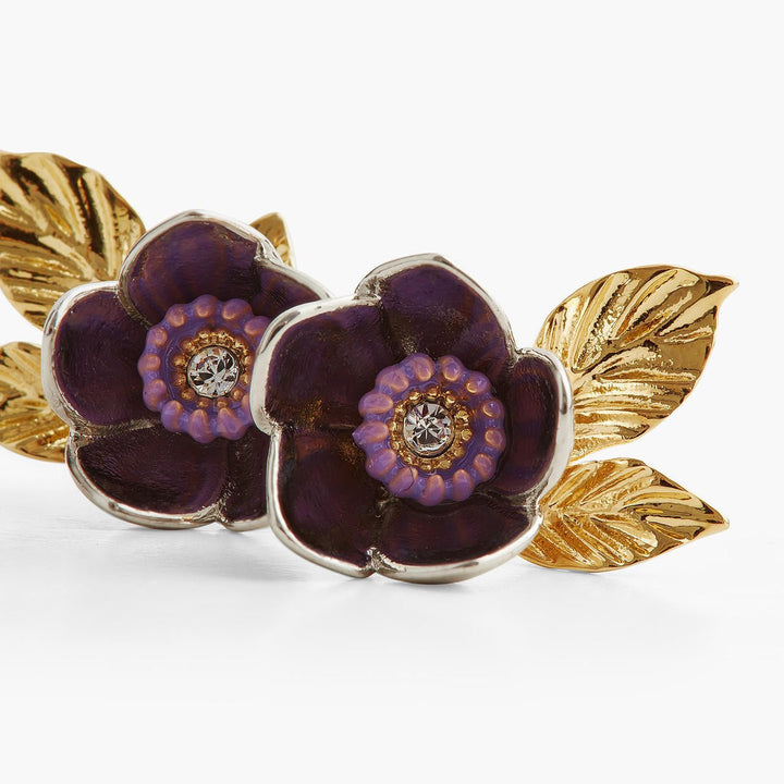 Passionflower And Foliage Earrings | AQPG1071 - Les Nereides