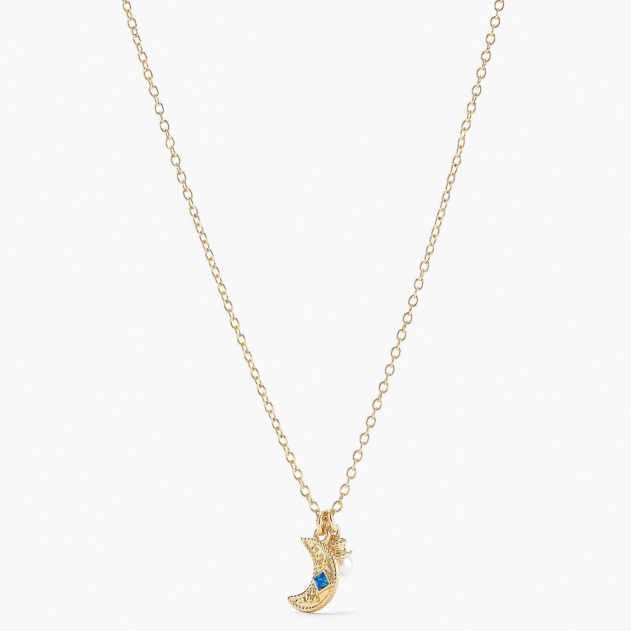 Pearl And Moon Necklace | APJS3071 - Les Nereides