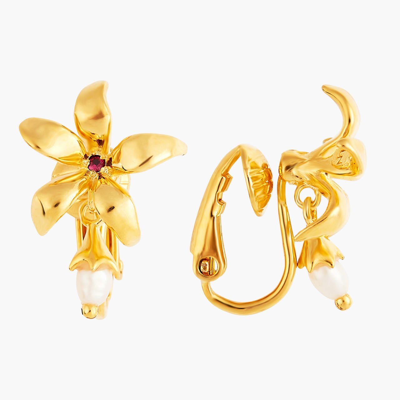 Pearl And Star Jasmine Earrings | ANJA102C/1 - Les Nereides