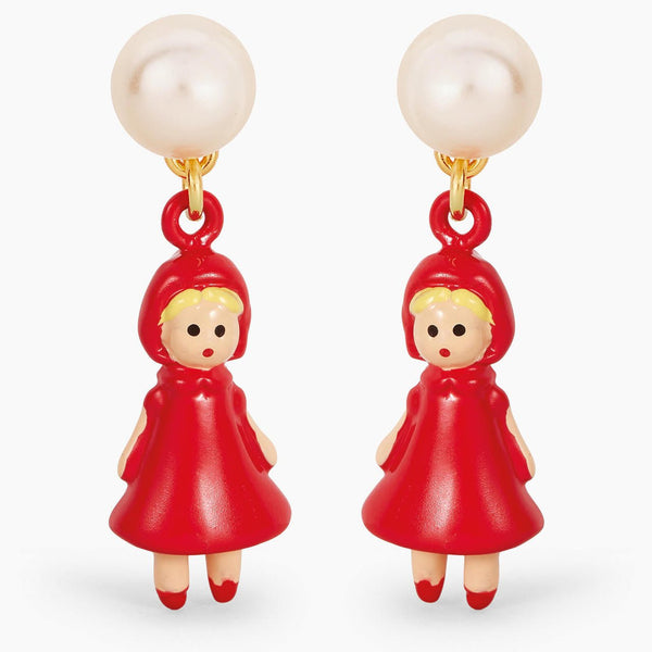 Pearl, Little Red Riding Hood Earrings | APBB1091 - Les Nereides
