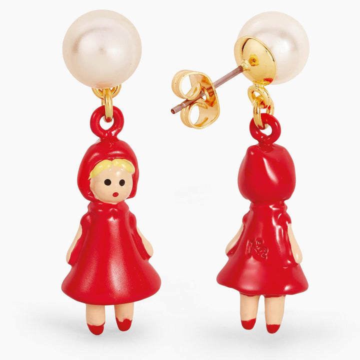Pearl, Little Red Riding Hood Earrings | APBB1091 - Les Nereides