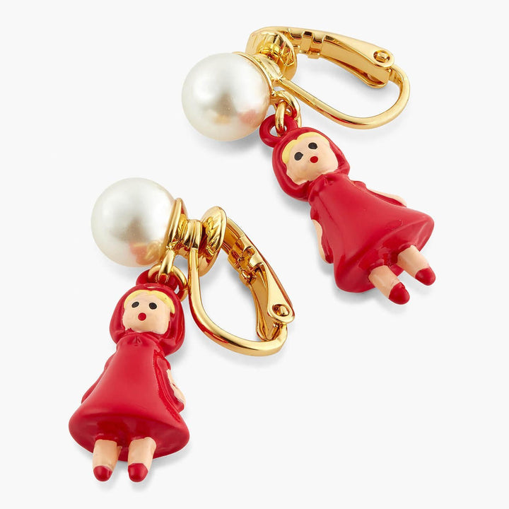 Pearl, Little Red Riding Hood Earrings | APBB1091 - Les Nereides