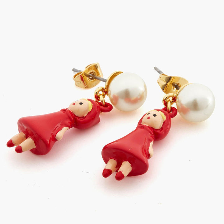 Pearl, Little Red Riding Hood Earrings | APBB1091 - Les Nereides