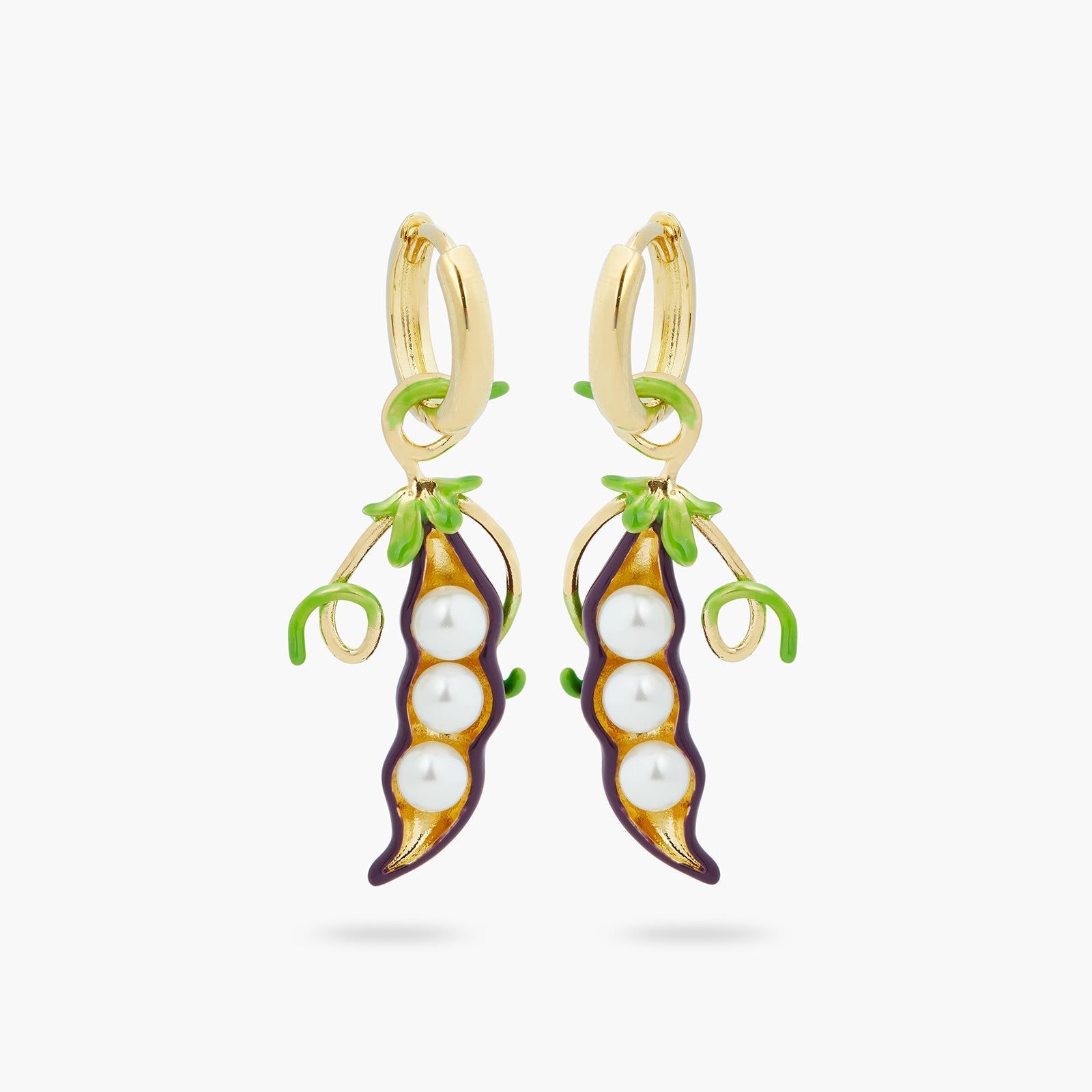Peas And Mother - Of - Pearl Hoop Earrings | ASPO1051 - Les Nereides