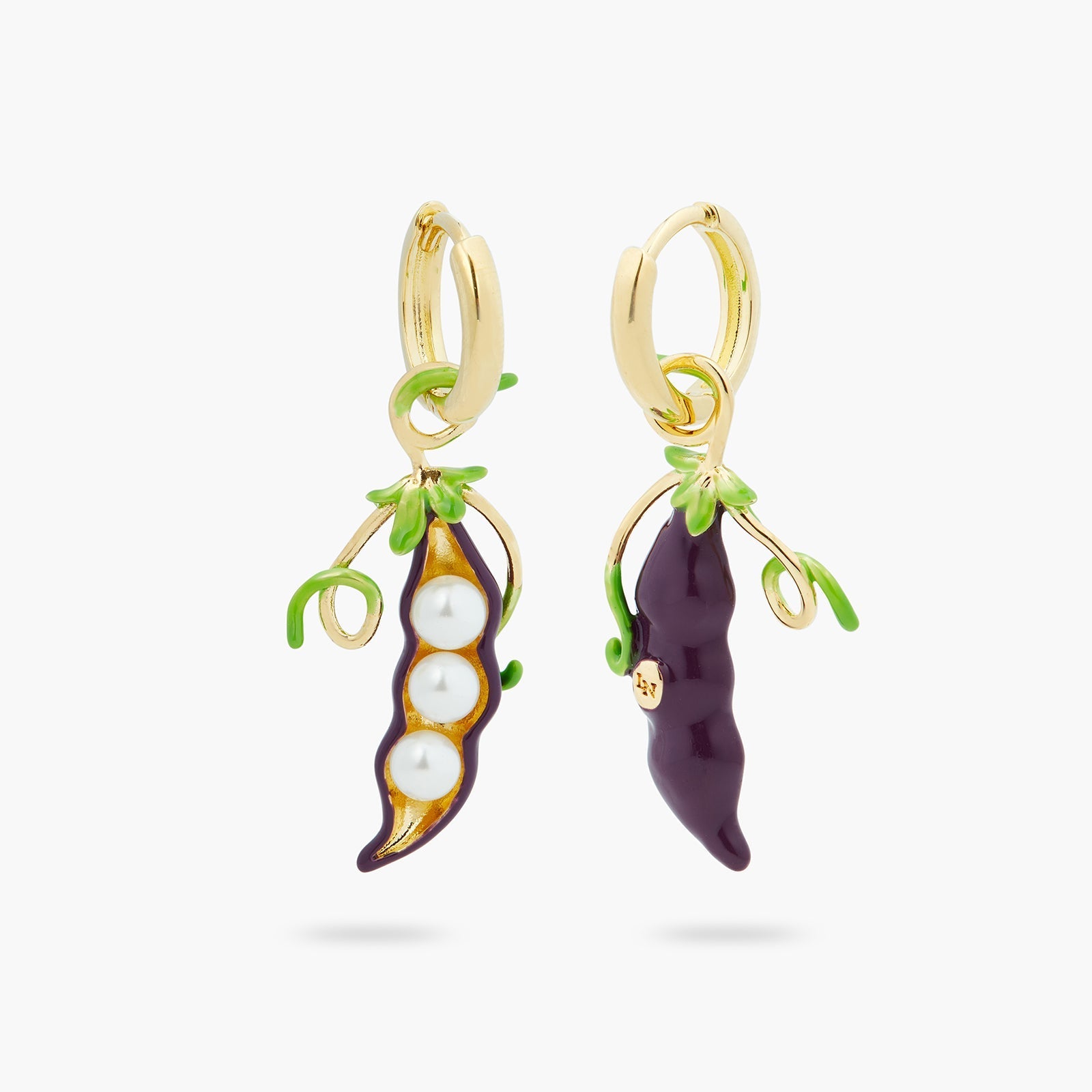 Peas And Mother - Of - Pearl Hoop Earrings | ASPO1051 - Les Nereides