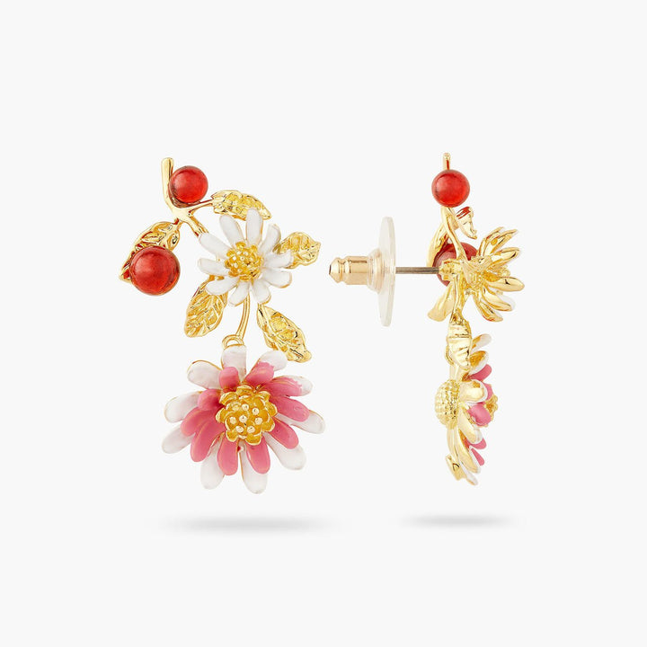 Pink and white anemone earrings | AQHC1021 - Les Nereides