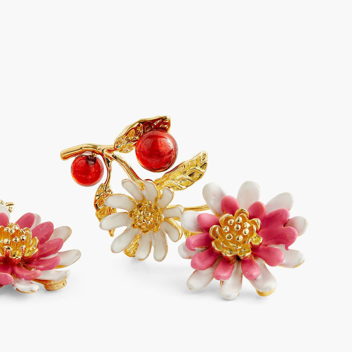 Pink and white anemone earrings | AQHC1021 - Les Nereides