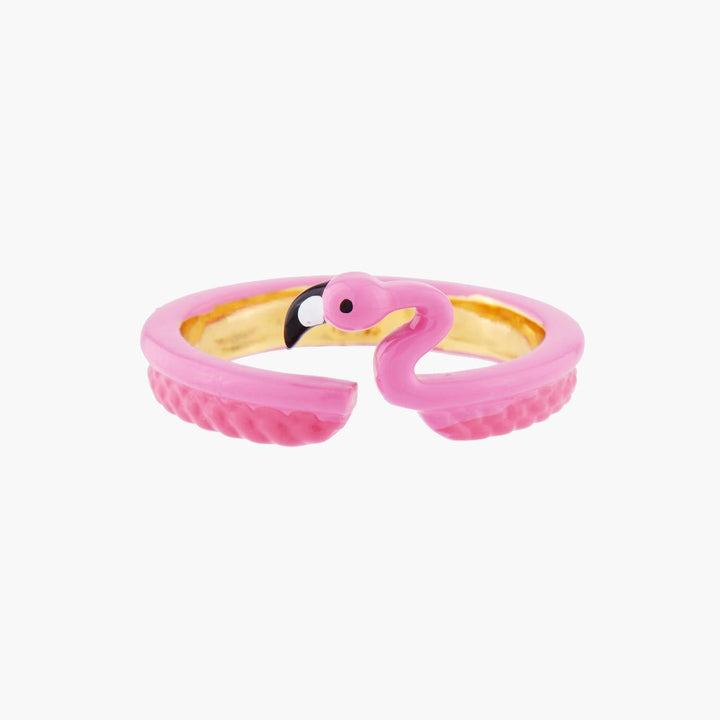Pink Flamingo Adjustable Rings | AMAL6041 - Les Nereides