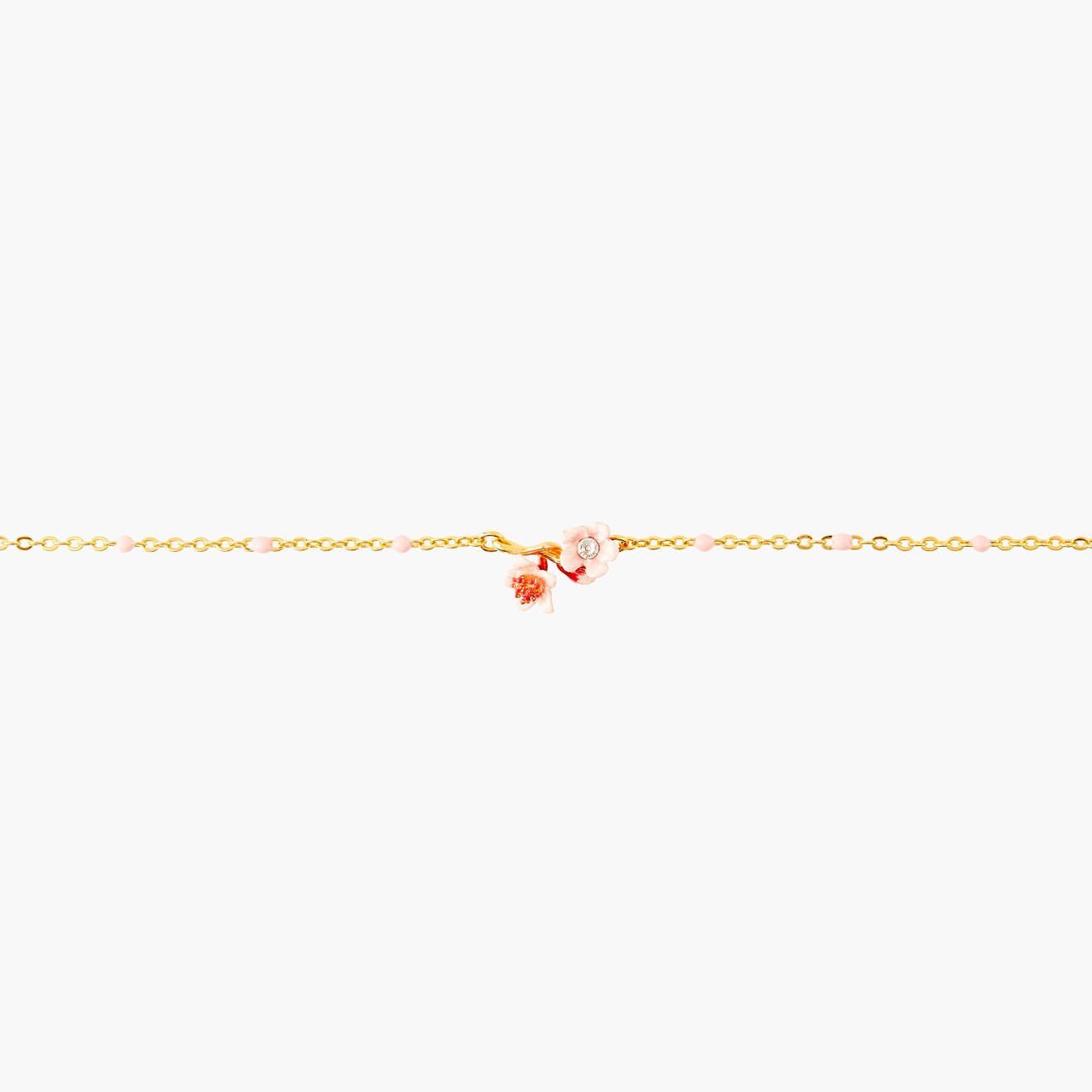 Pink Japanese Cherry Blossom Thin Bracelet | ANHA2031 - Les Nereides