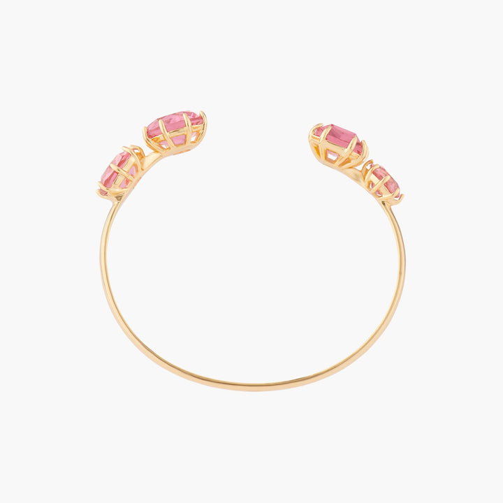 Pink Peach 4 Stones La Diamantine Bangle Bracelet | ALLD254/11 - Les Nereides