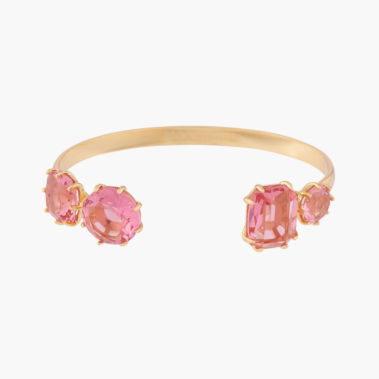 Pink Peach 4 Stones La Diamantine Bangle Bracelet | ALLD254/11 - Les Nereides