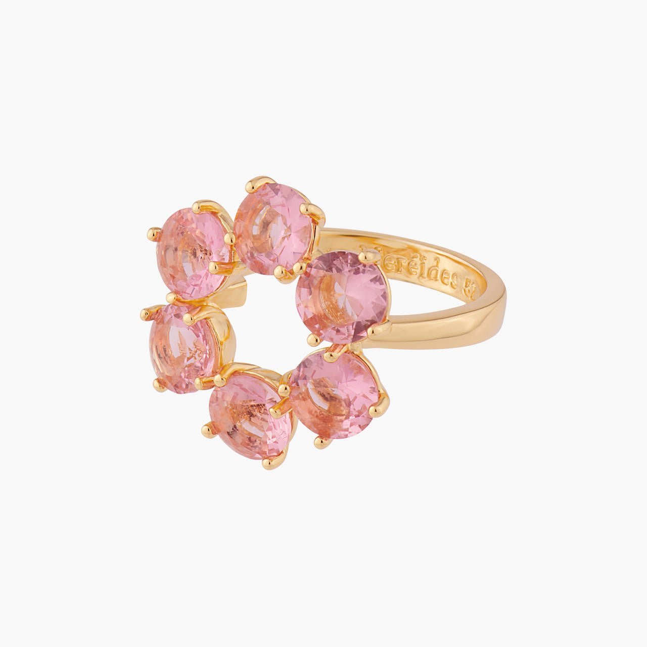 Pink Peach 6 Stones La Diamantine Thin Rings | ALLD619/11 - Les Nereides