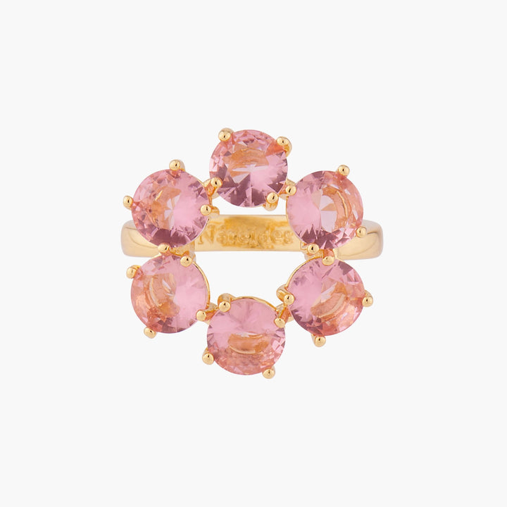 Pink Peach 6 Stones La Diamantine Thin Rings | ALLD619/11 - Les Nereides