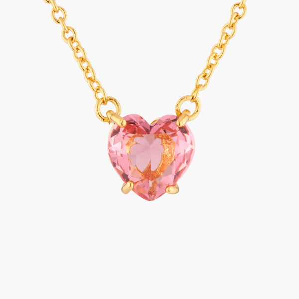Pink Peach Hearthstone La Diamantine Pendant Necklace | AKLD353 - Les Nereides