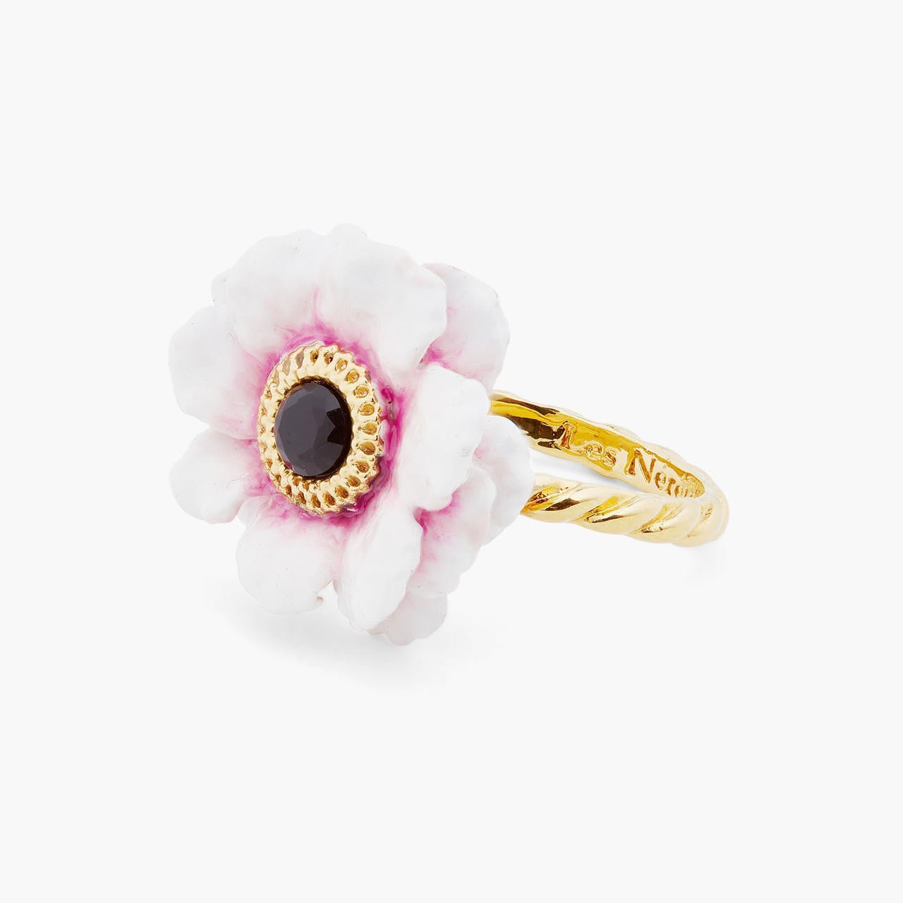 Pink Peony Adjustable Ring | ARPF6011 - Les Nereides