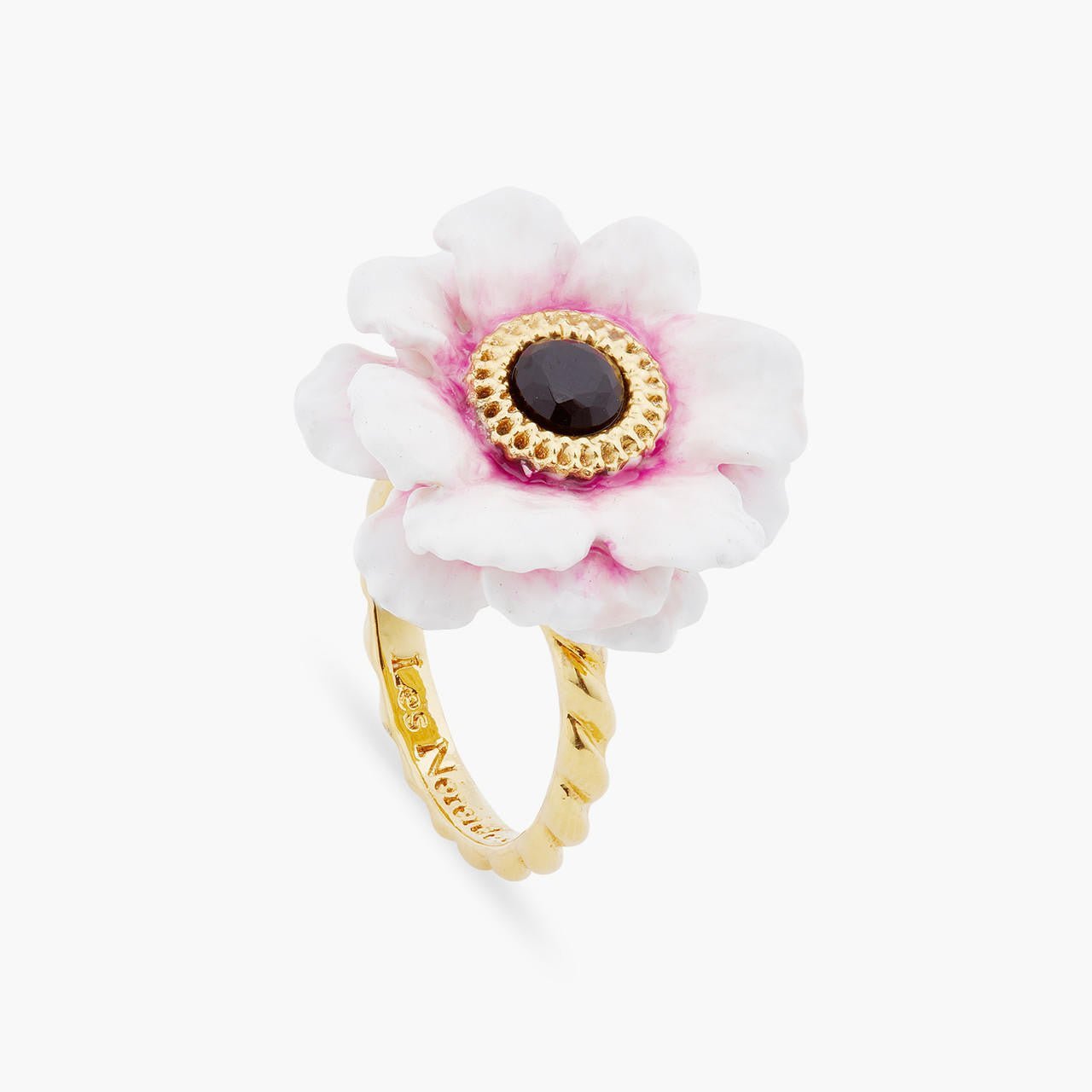 Pink Peony Adjustable Ring | ARPF6011 - Les Nereides