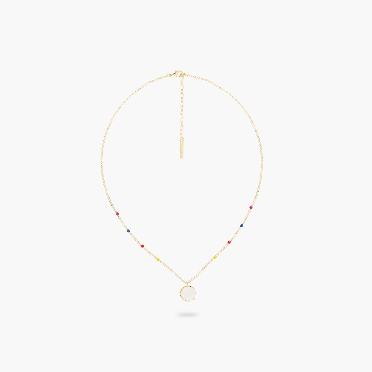 Pink Stone Pendant Necklace | ARCL3051 - Les Nereides