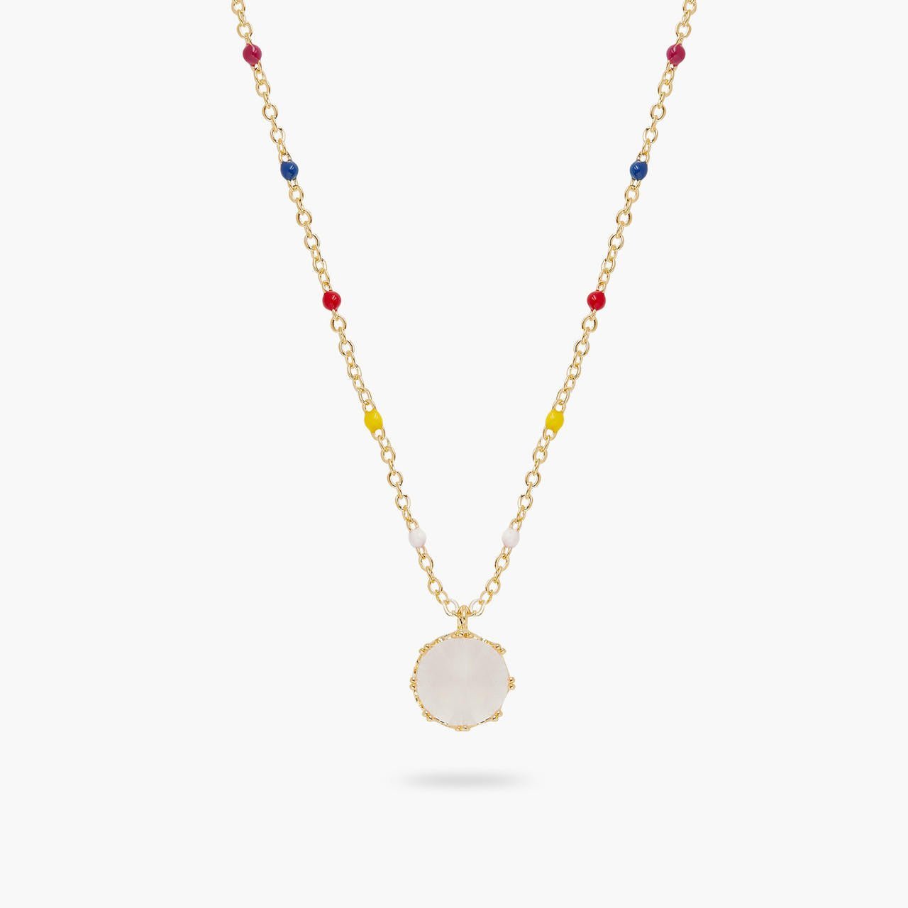 Pink Stone Pendant Necklace | ARCL3051 - Les Nereides