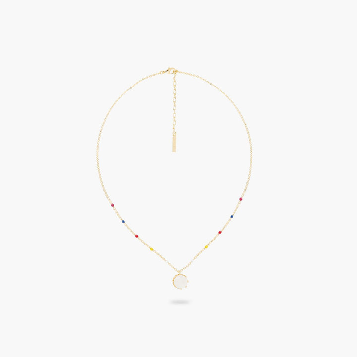 Pink Stone Pendant Necklace | ARCL3051 - Les Nereides