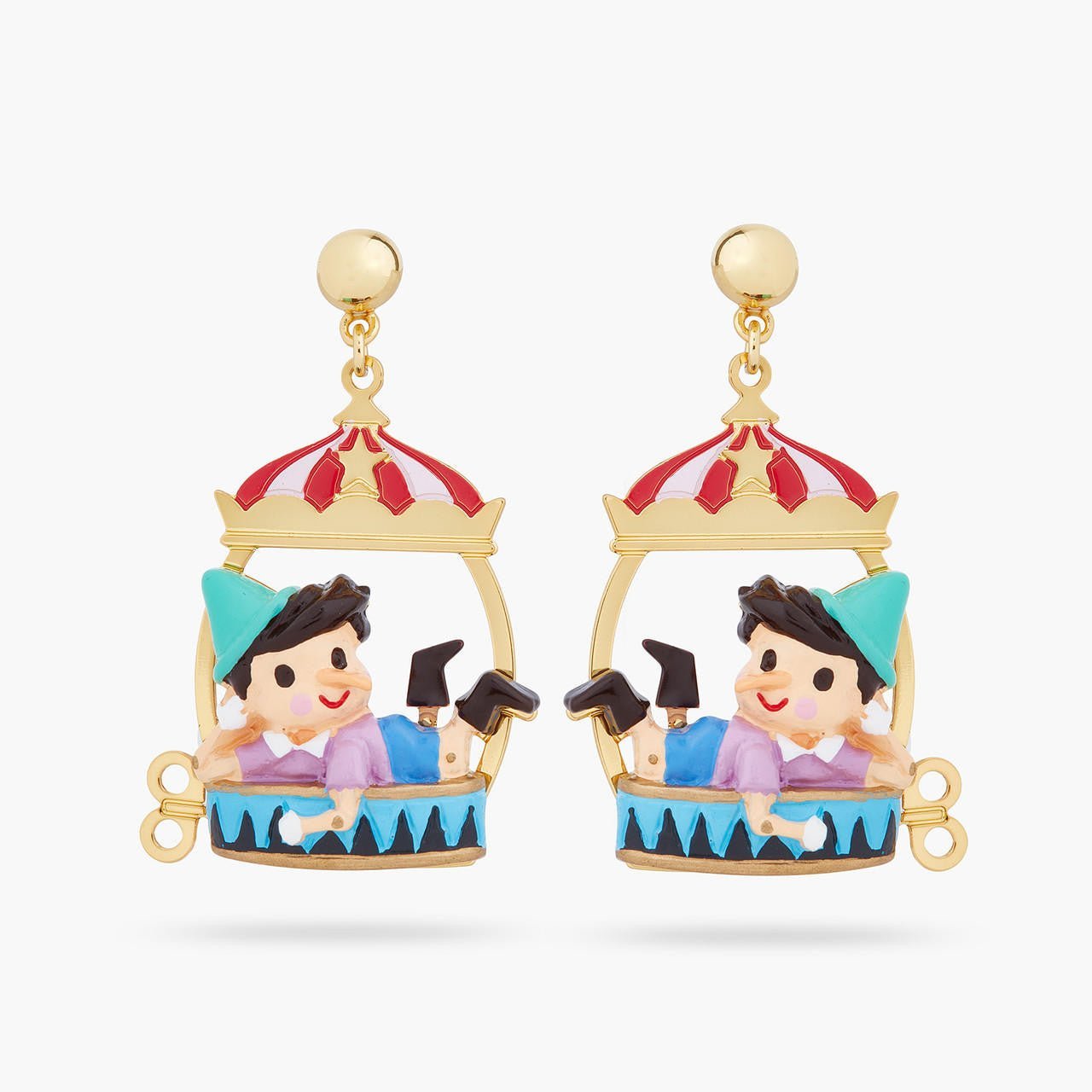Pinocchio And Circus Tent Earrings | ARPI1011 - Les Nereides