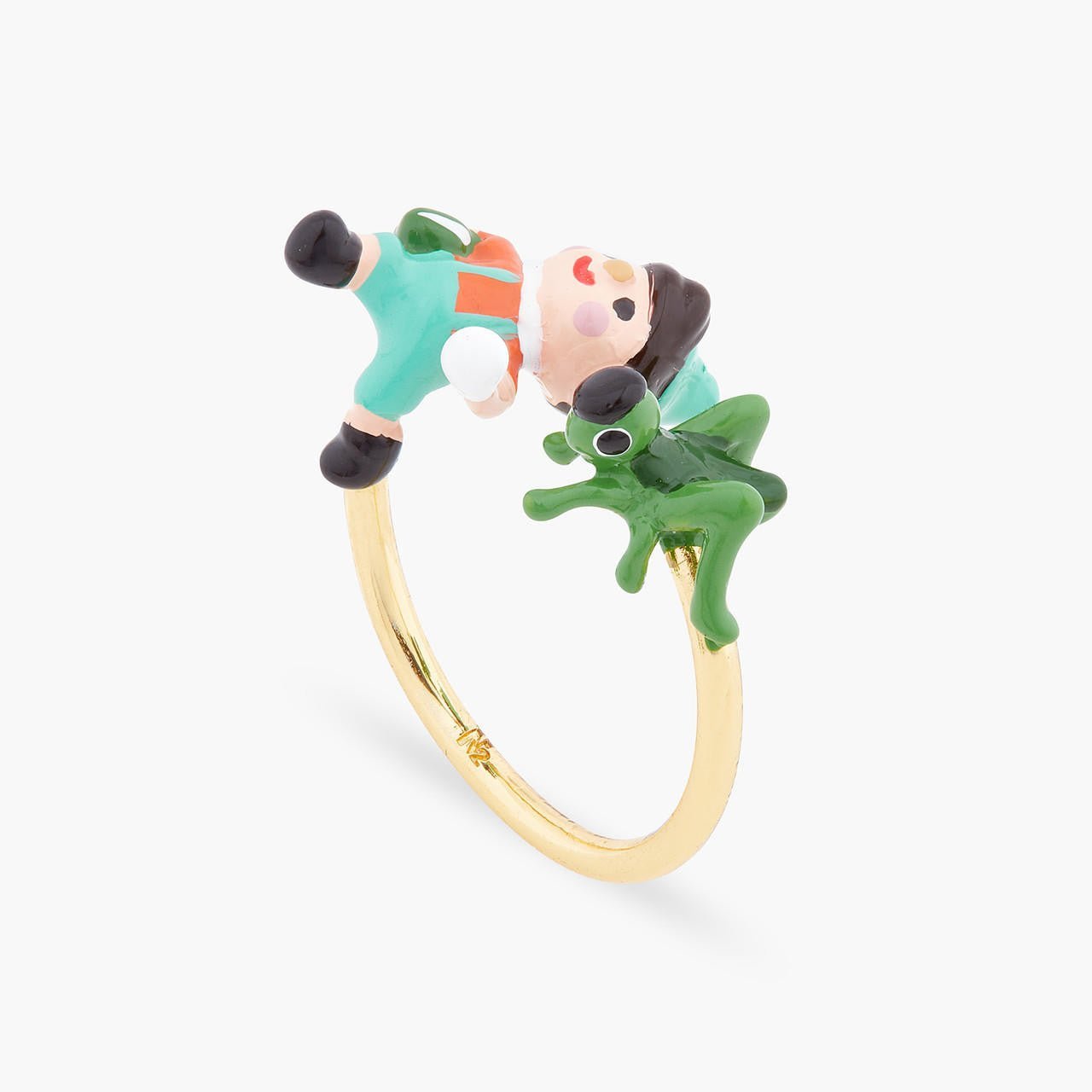 Pinocchio And Cricket Adjustable Ring | ARPI6011 - Les Nereides