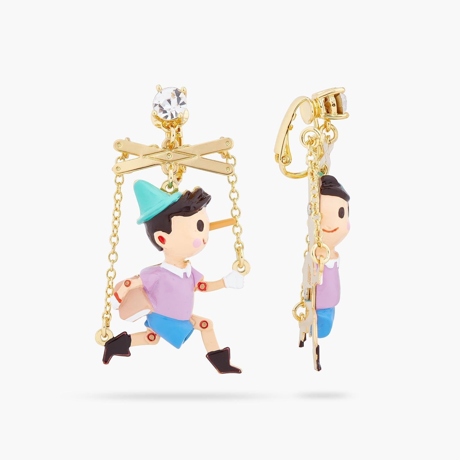 Pinocchio Puppet Earrings | ARPI1041 - Les Nereides