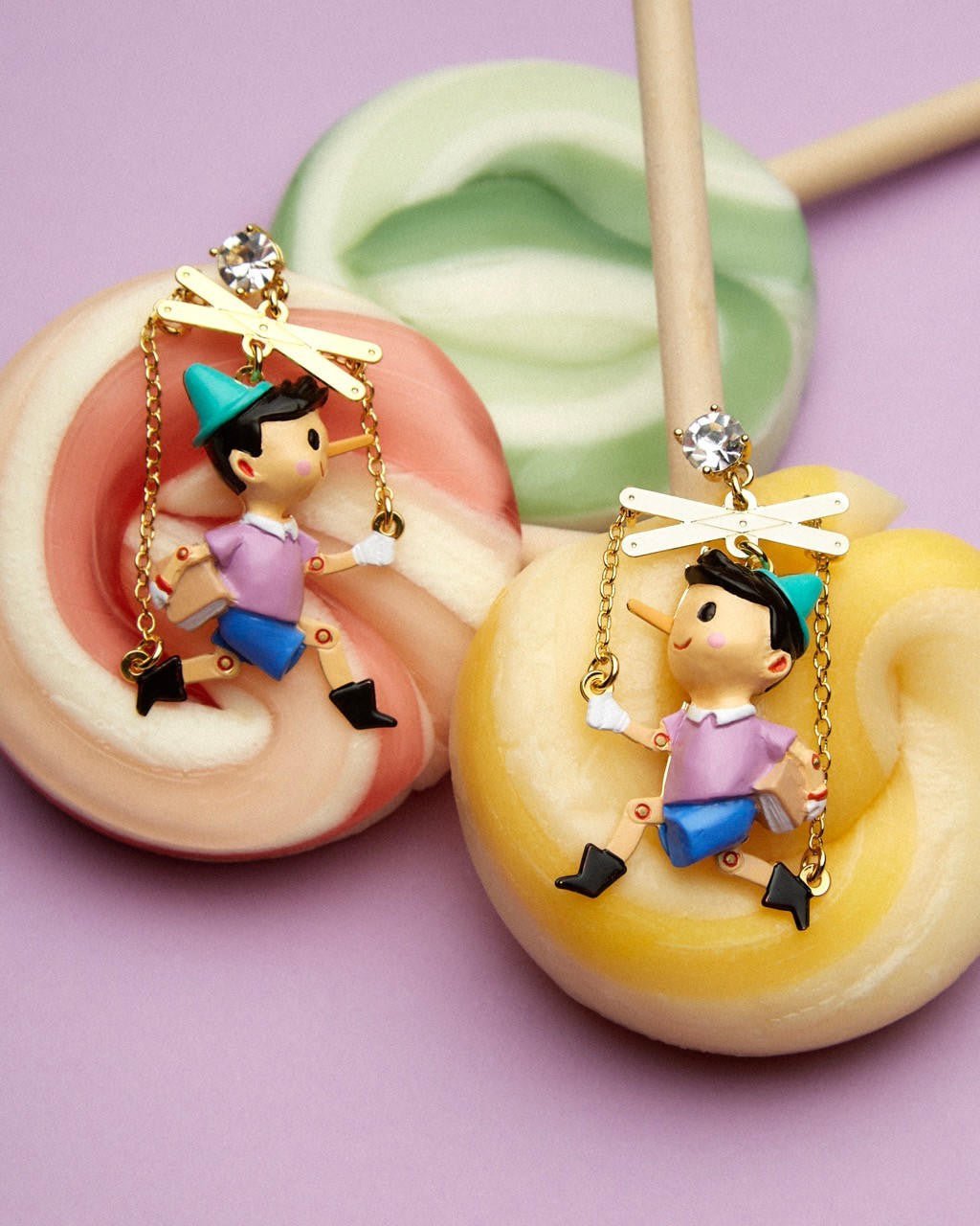 Pinocchio Puppet Earrings | ARPI1041 - Les Nereides