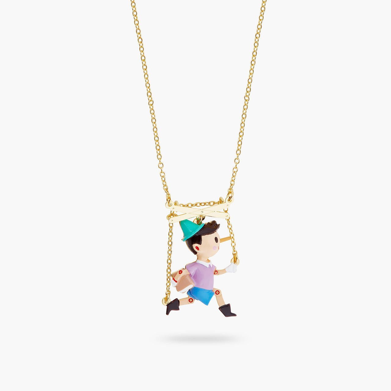 Pinocchio Puppet Pendant Necklace | ARPI3041 - Les Nereides