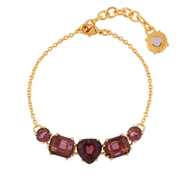 Plum 5 Stones La Diamantine Thin Bracelet | AILD2141 - Les Nereides
