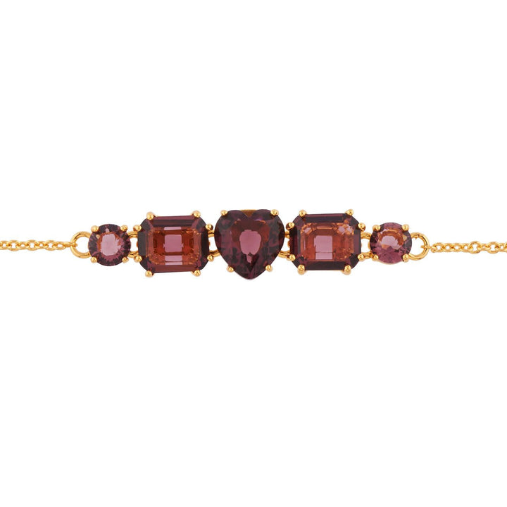 Plum 5 Stones La Diamantine Thin Bracelet | AILD2141 - Les Nereides