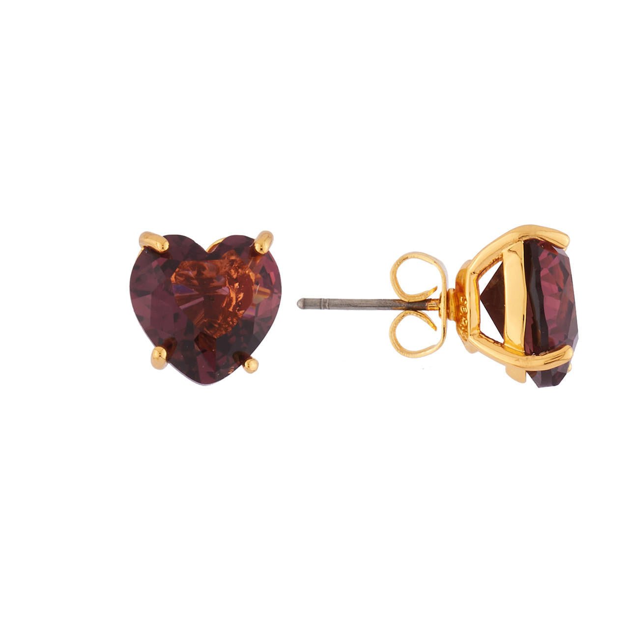 Plum Hearthstone La Diamantine Dormeuses Earrings | AILD1451 - Les Nereides