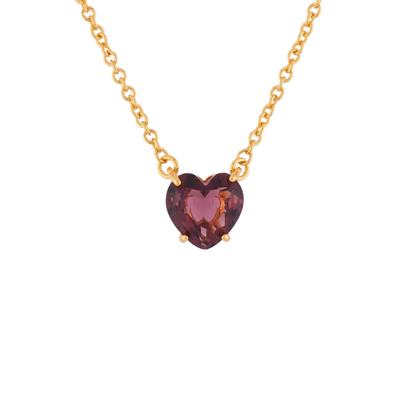 Plum Hearthstone La Diamantine Pendant Necklace | AILD3531 - Les Nereides