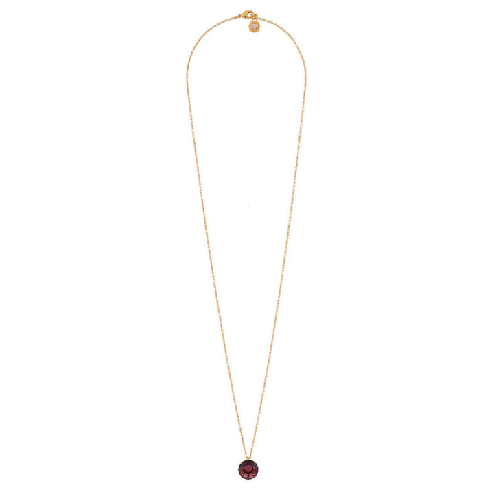 Plum Round Stone La Diamantine Long Necklace | AILD3331 - Les Nereides