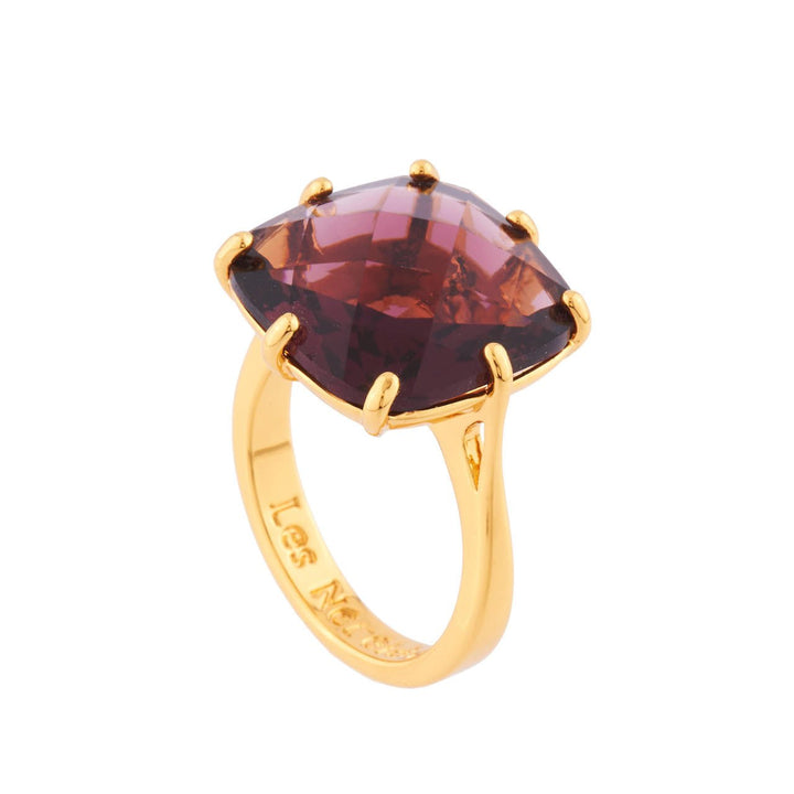 Plum Square Stone La Diamantine Solitaire Rings | AILD602/11 - Les Nereides