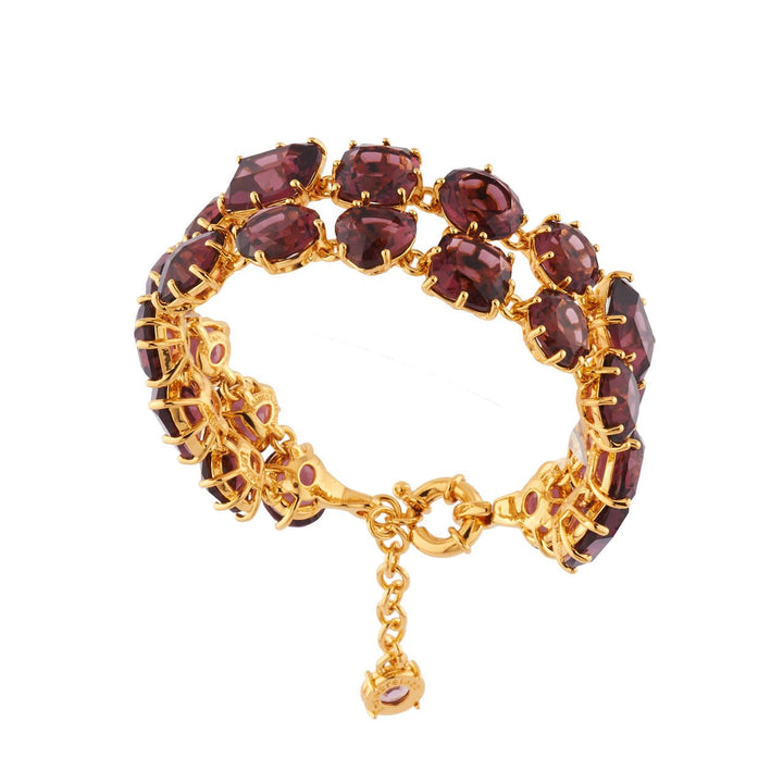 Plum Two Row La Diamantine Luxurious Bracelet | AILD2161 - Les Nereides