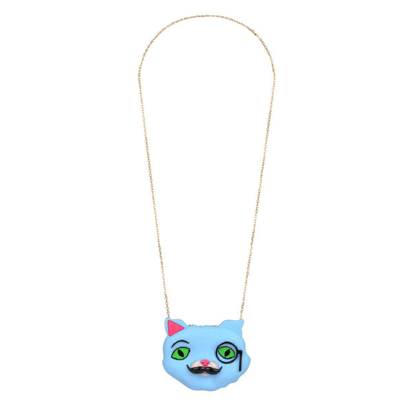 Plus Qu'Un Chat Cat With Moustache Necklace | ZCH3051 - Les Nereides