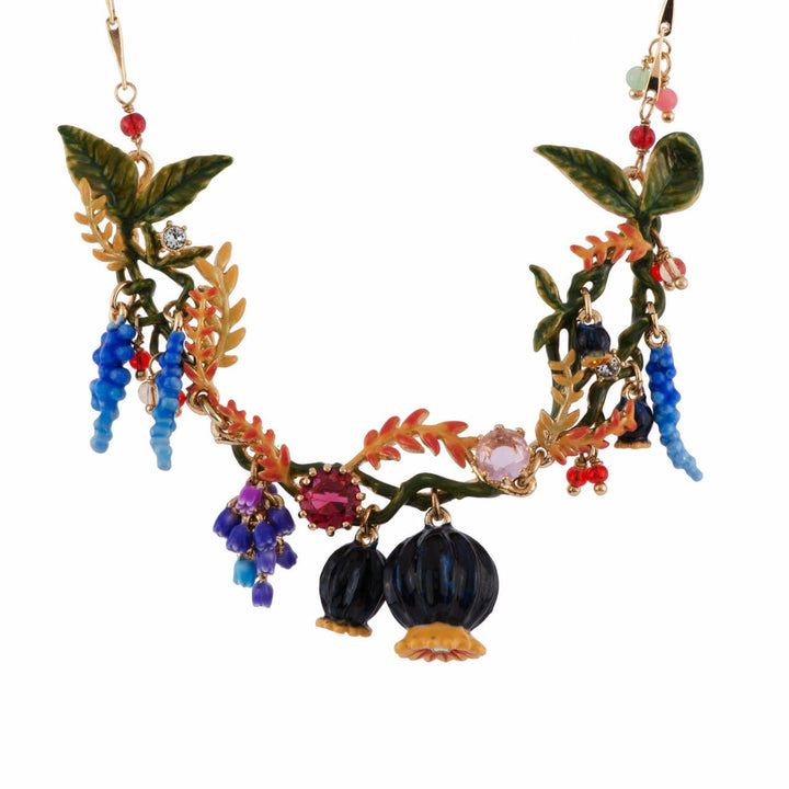 Poppies, Flower Bunches & Leaves Necklace | AFCH3021 - Les Nereides