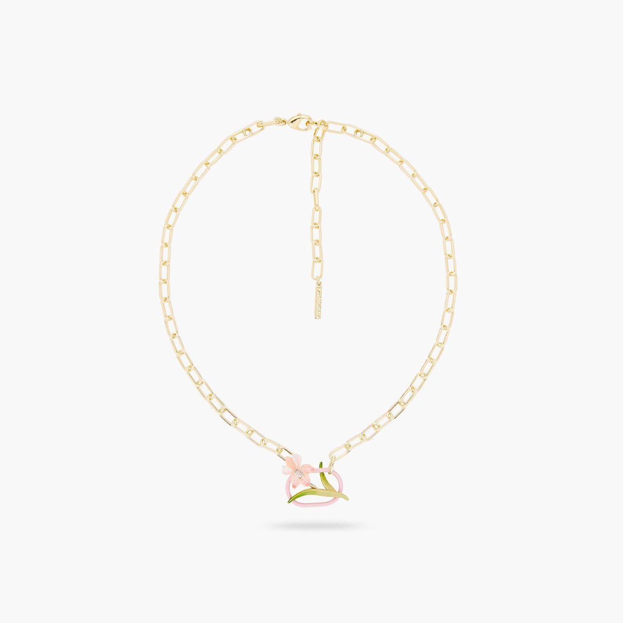 Powder Pink Iris Choker Necklace | ARMF3091 - Les Nereides