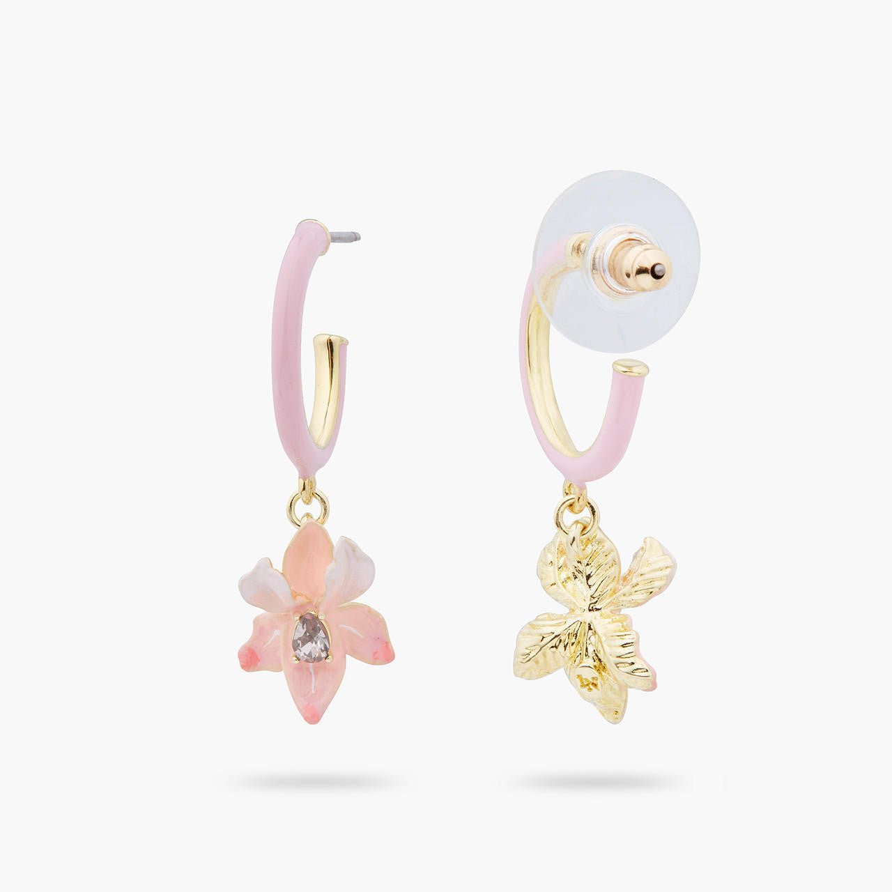 Powder Pink Iris Earrings | ARMF1101 - Les Nereides