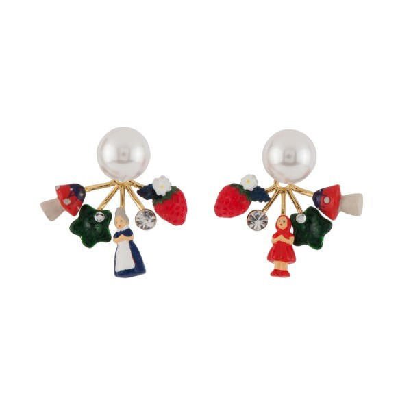 Promenons Nous Bead And Ear Jacket Multi-Éléments Earrings | AECR1081 - Les Nereides