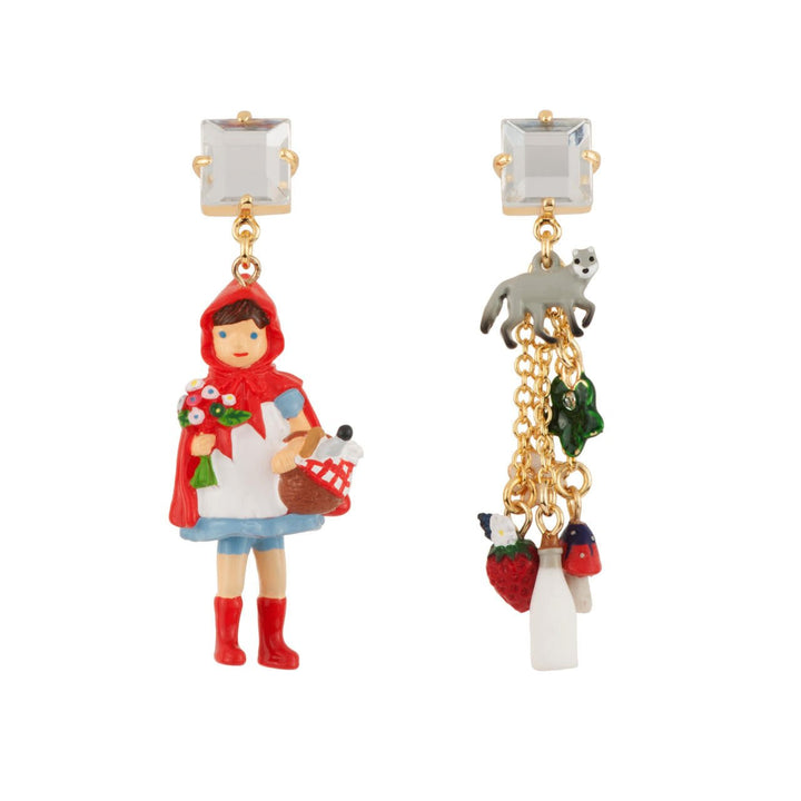 Promenons Nous Little Red Riding Hood & Chains With Pendants Earrings | AECR1221 - Les Nereides