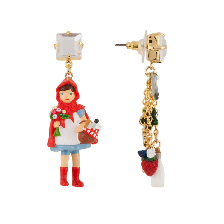 Promenons Nous Little Red Riding Hood & Chains With Pendants Earrings | AECR1221 - Les Nereides