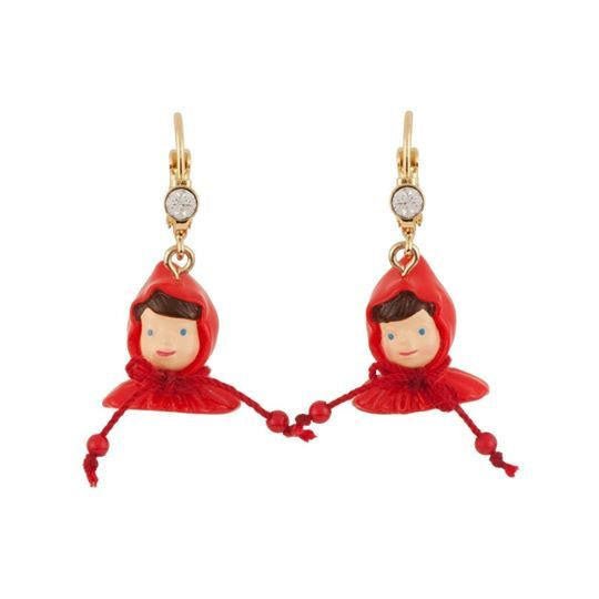 Promenons Nous Little Red Riding Hood Earrings | AECR116D/1 - Les Nereides