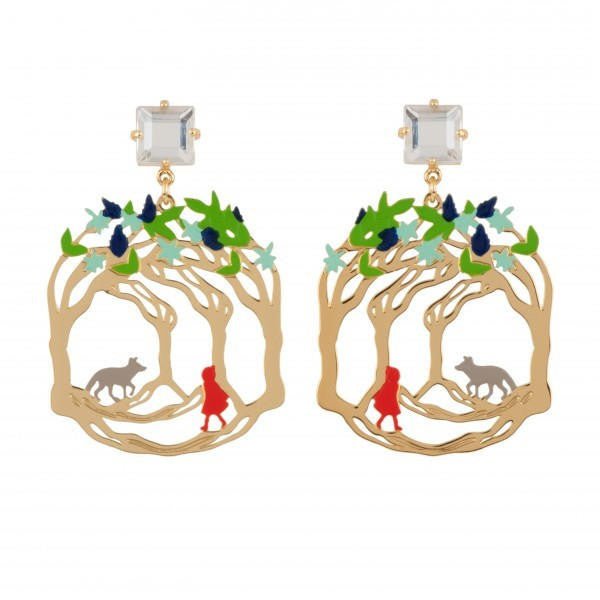 Promenons Nous Little Red Riding Hood Followed By Theé Wolf Earrings | AECR111T/1 - Les Nereides