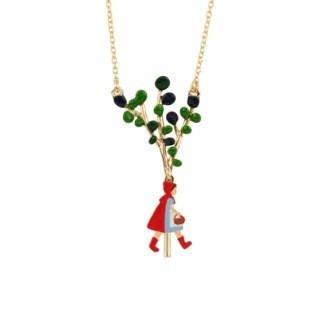 Promenons Nous Little Red Riding Hood Strolling Into Theé Woods Necklace | AECR3171 - Les Nereides