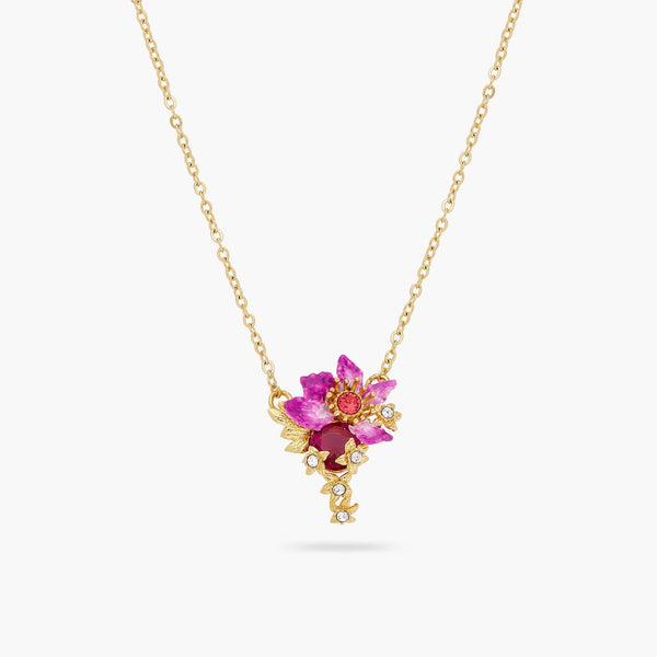 Purple Bauhinia Flower Pendant Necklace | ARPA3051 - Les Nereides