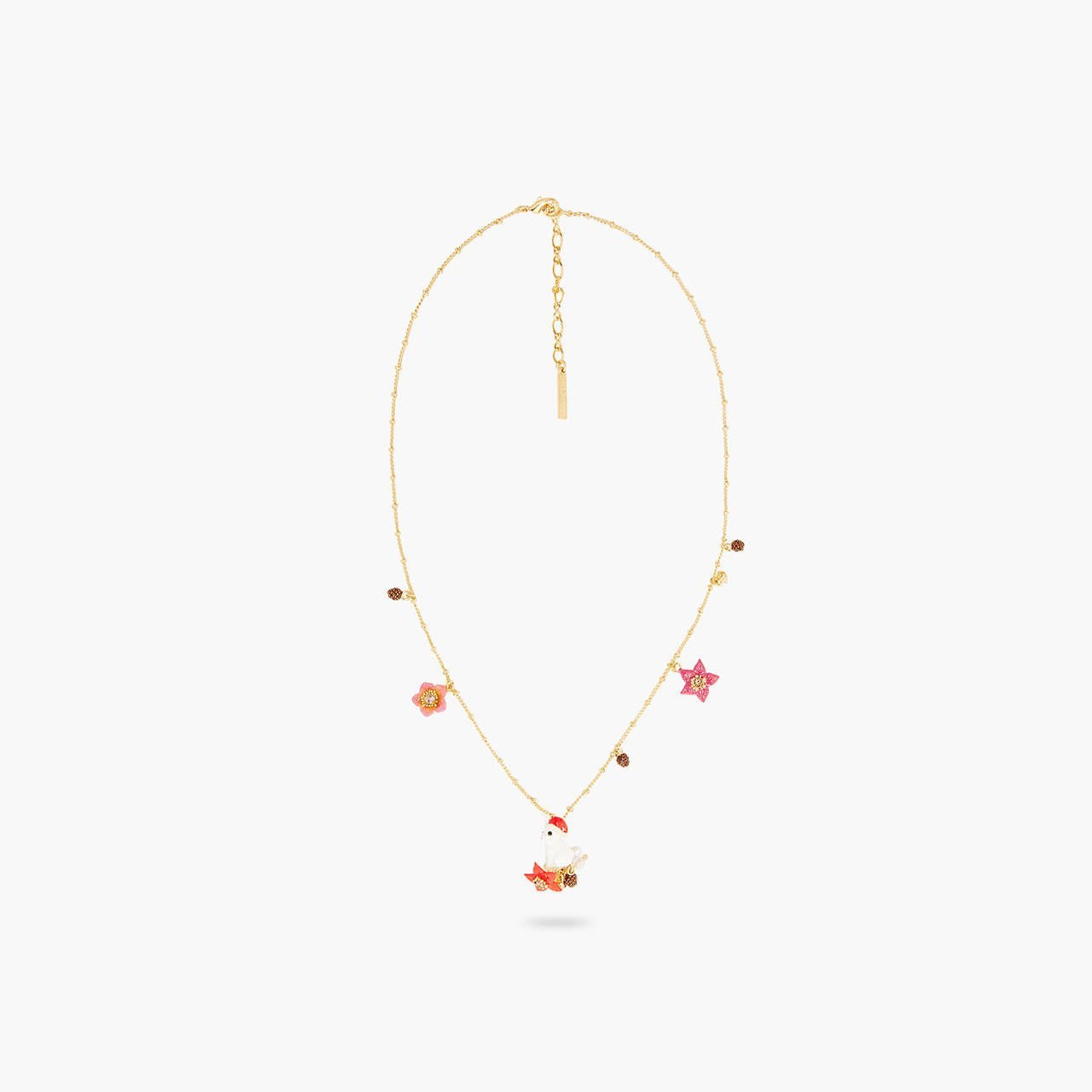 Rabbit, christmas star and pine cone pendant necklace | AQNE3031 - Les Nereides