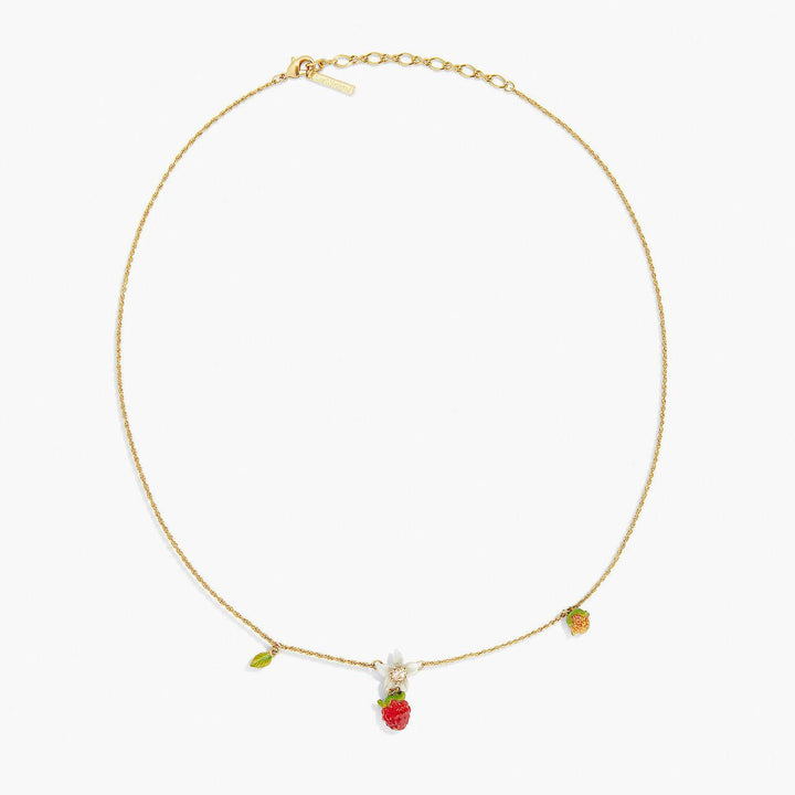 Raspberries And Flower Pendant Necklace | APVE3041 - Les Nereides