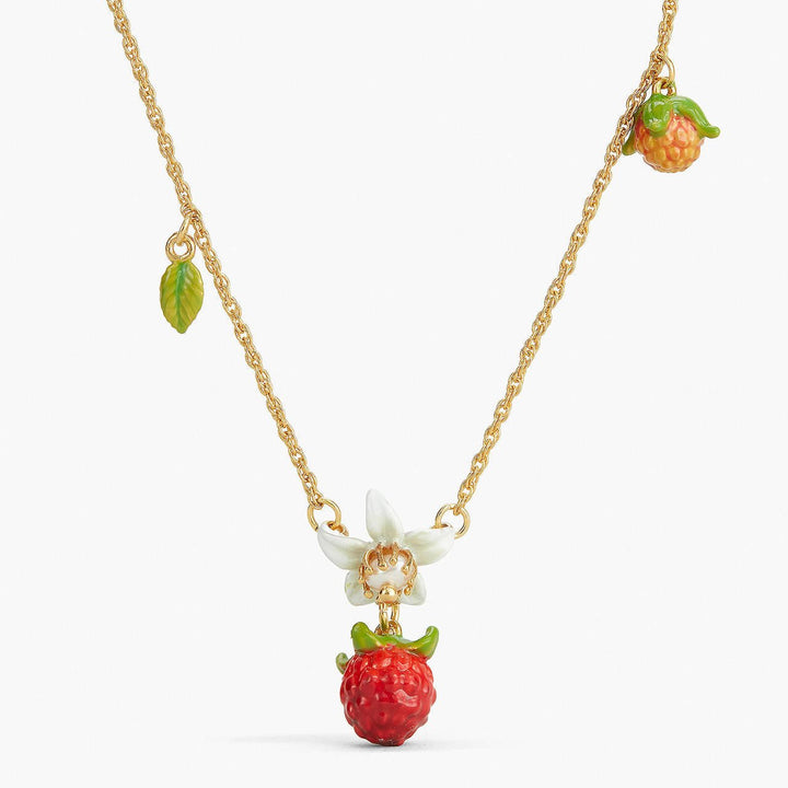 Raspberries And Flower Pendant Necklace | APVE3041 - Les Nereides