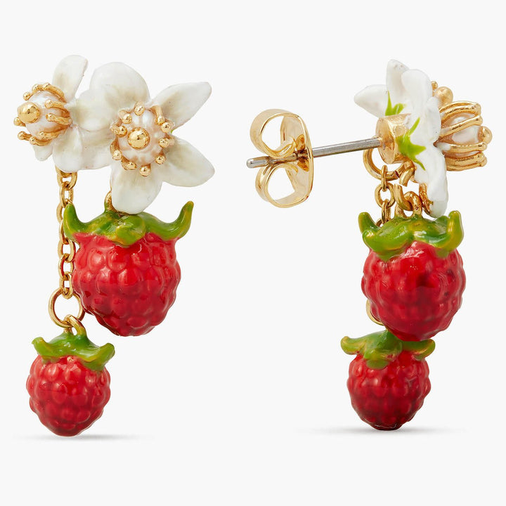 Raspberries And Flowers Dangling Earrings | APVE1041 - Les Nereides